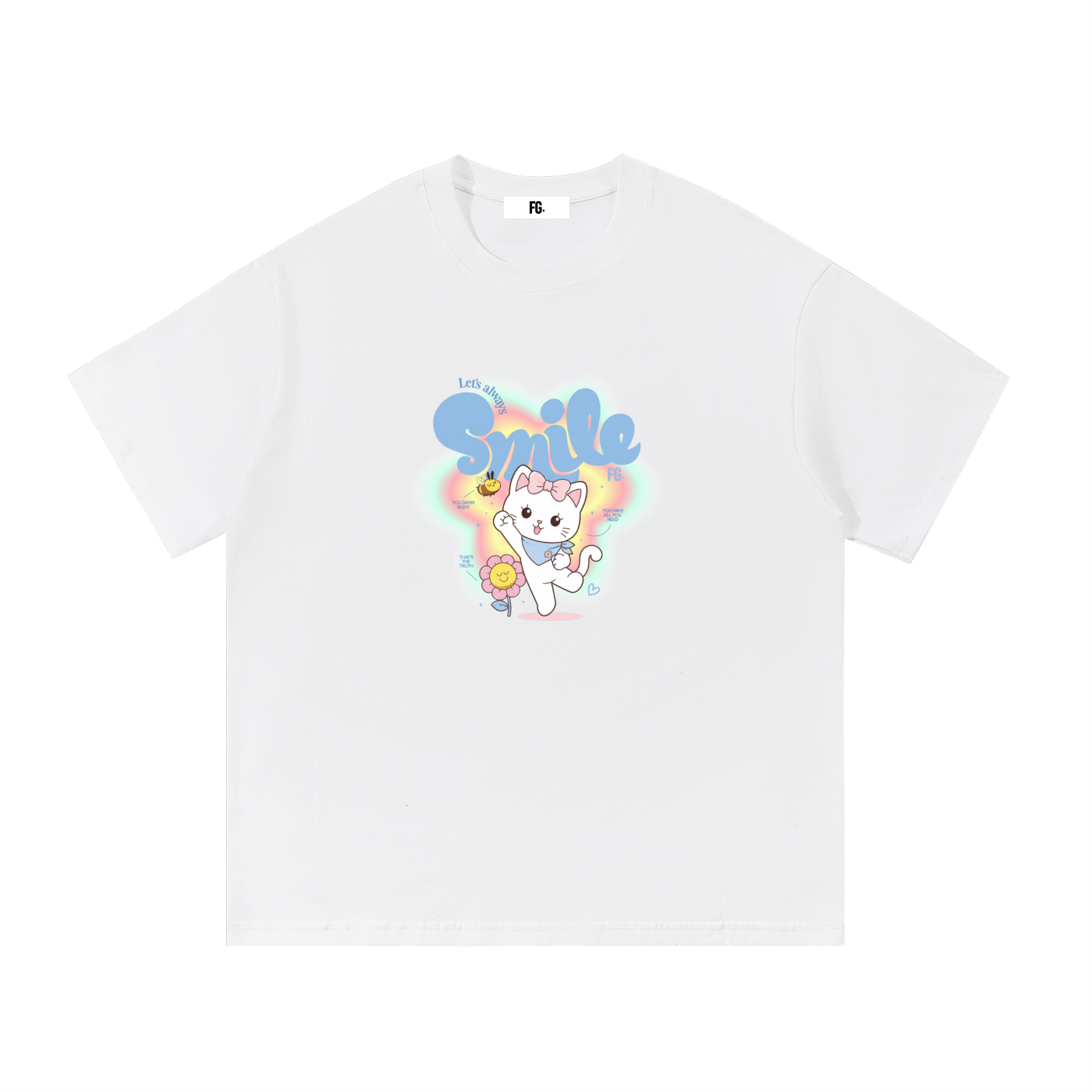 Let's always Smile Cotton T-Shirt