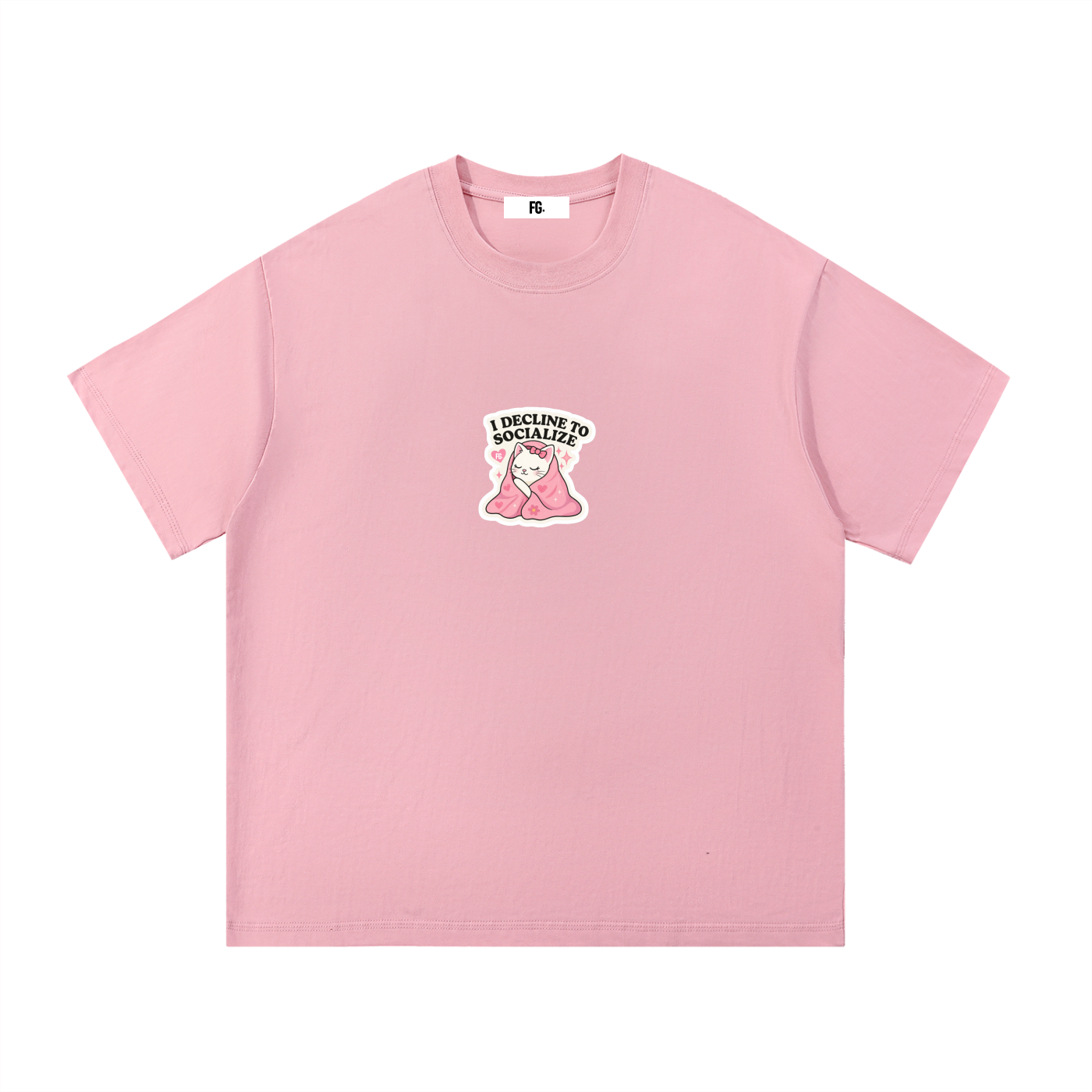 I decline to Socialize Cotton T-Shirt