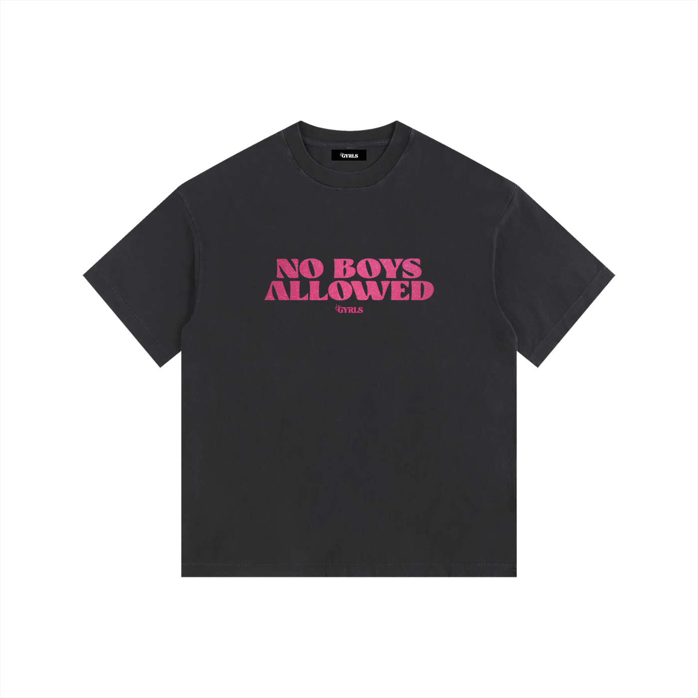 No Boys Allowed Vintage Washed Oversized Cotton T-Shirt