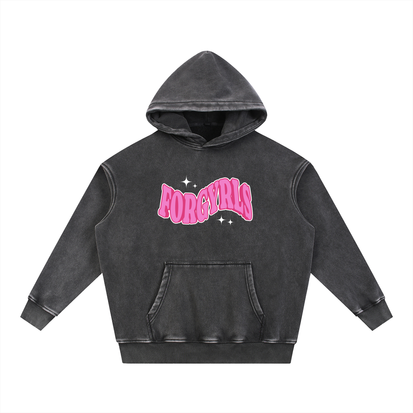 FOR GYRLS Snow Wash Fleece Oversize Hoodie