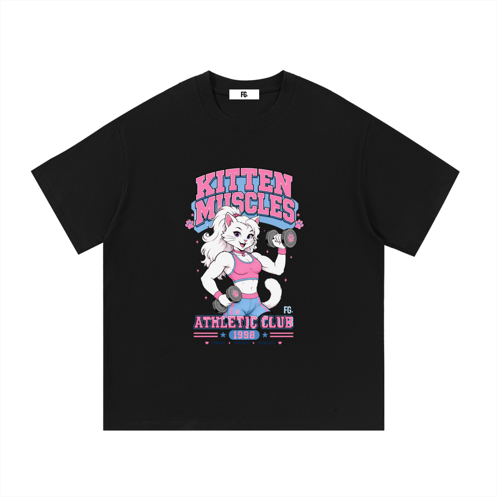 Kitten Muscles Cotton T-Shirt