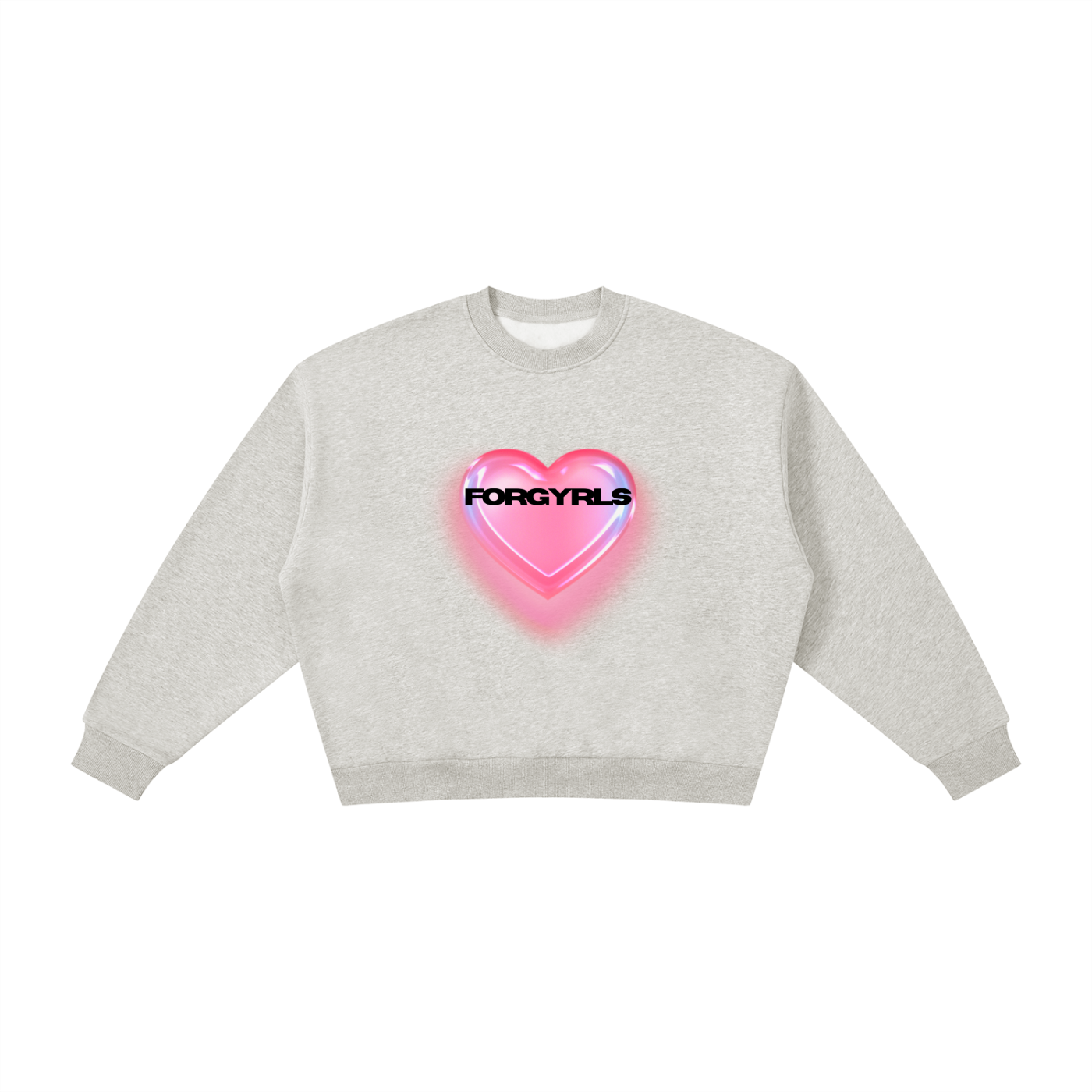 FORGYRLS Boxy Fleece Crewneck Sweatshirt