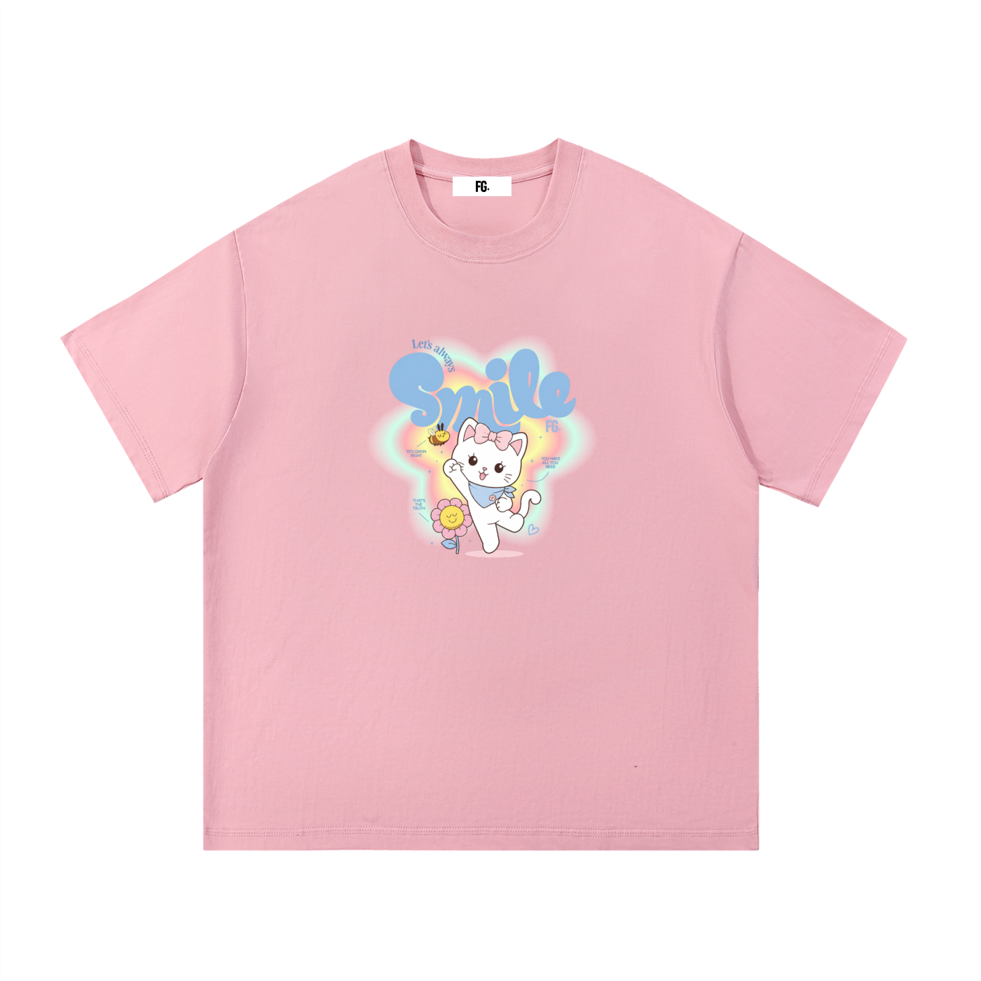 Let's always Smile Cotton T-Shirt