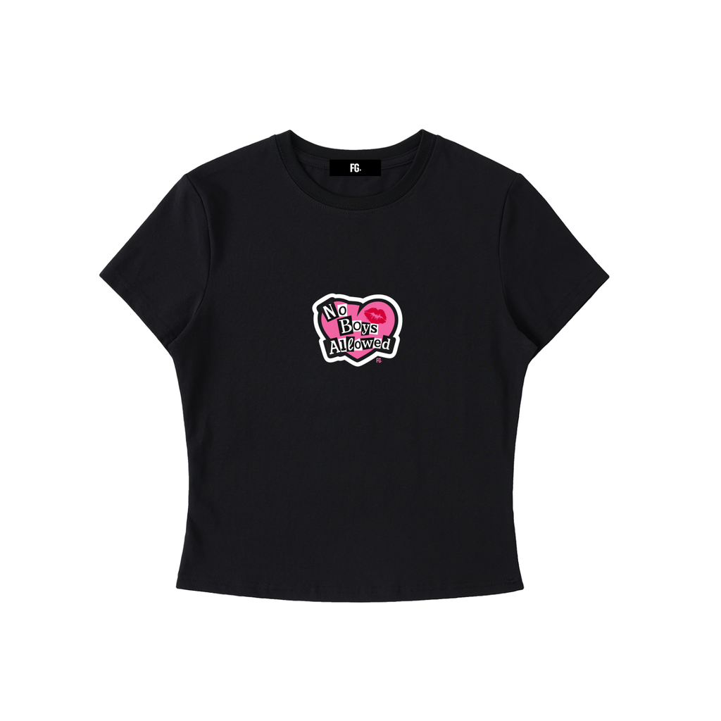 No boys Allowed Bodycon Crewneck T-Shirt