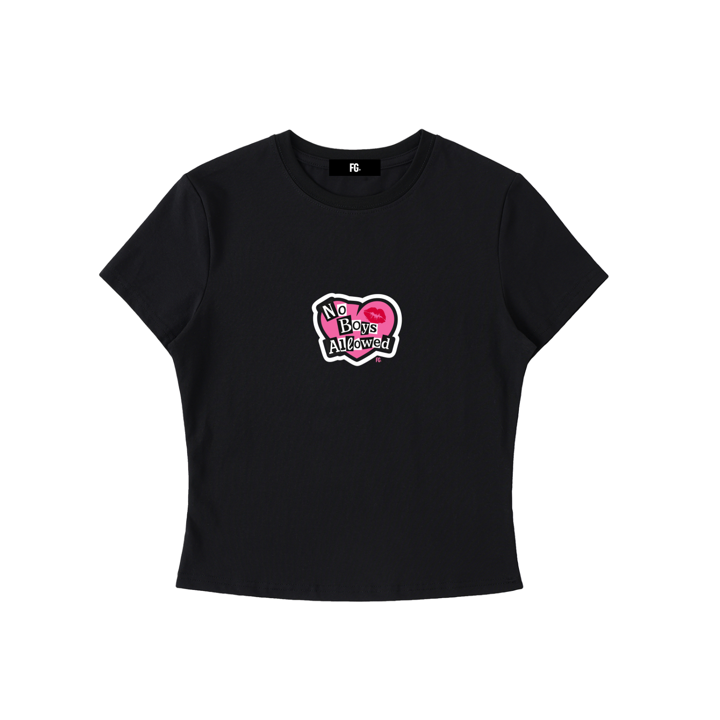 No boys Allowed Bodycon Crewneck T-Shirt