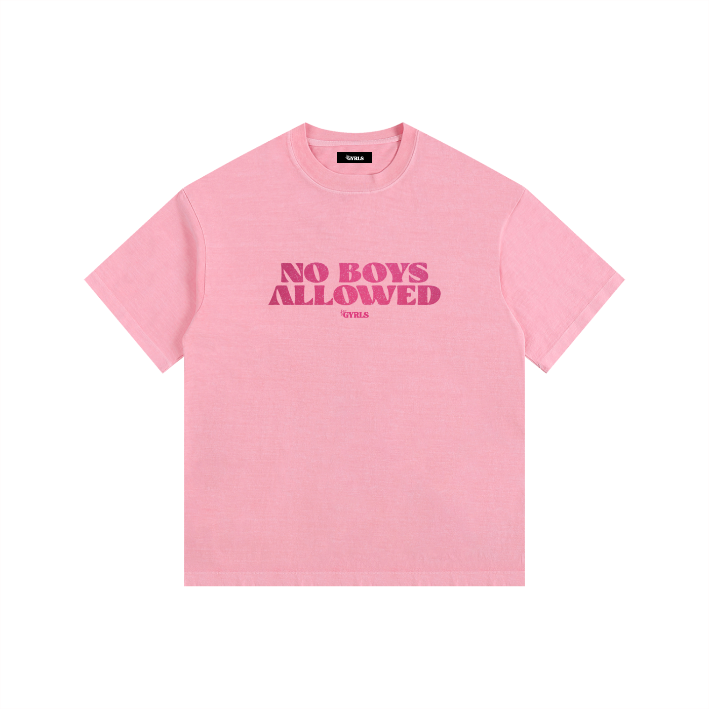 No Boys Allowed Vintage Washed Oversized Cotton T-Shirt