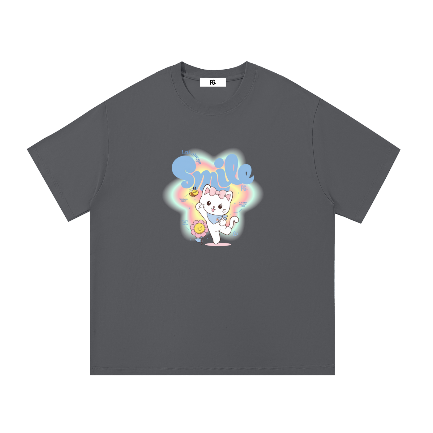 Let's always Smile Cotton T-Shirt