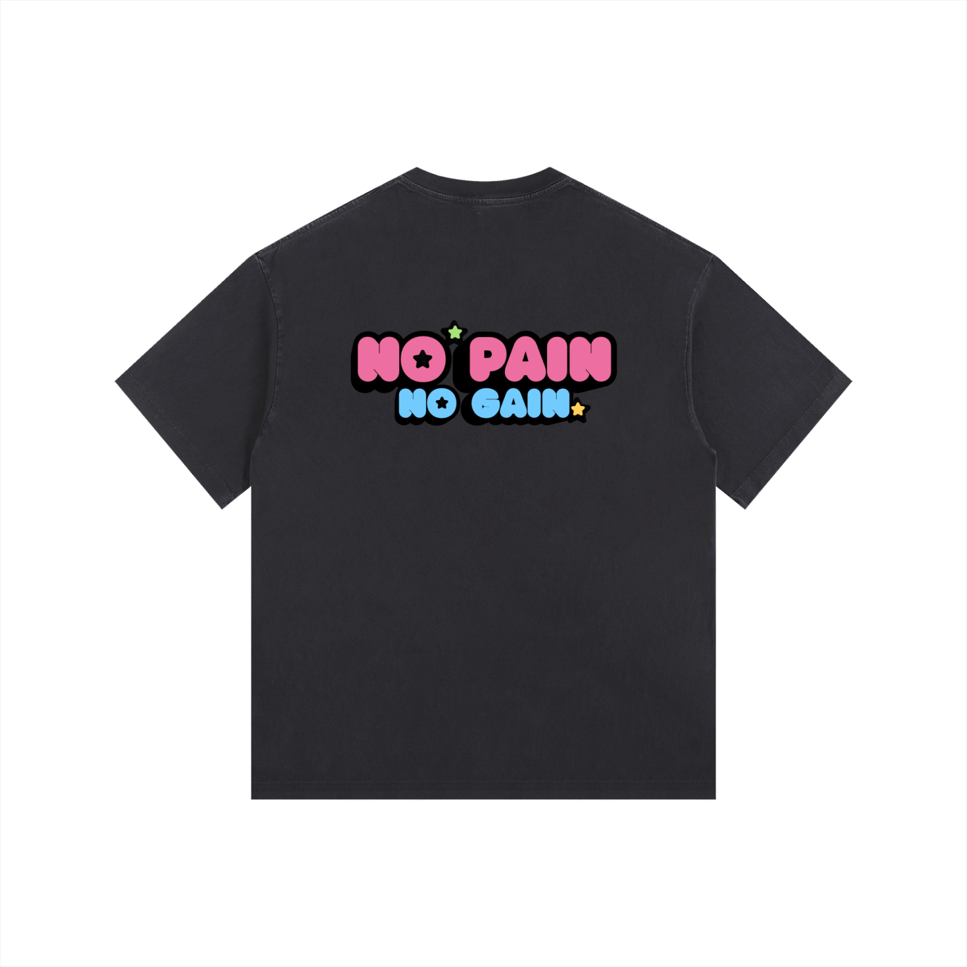 No Pain No Gain Vintage Washed Oversized Cotton T-Shirt
