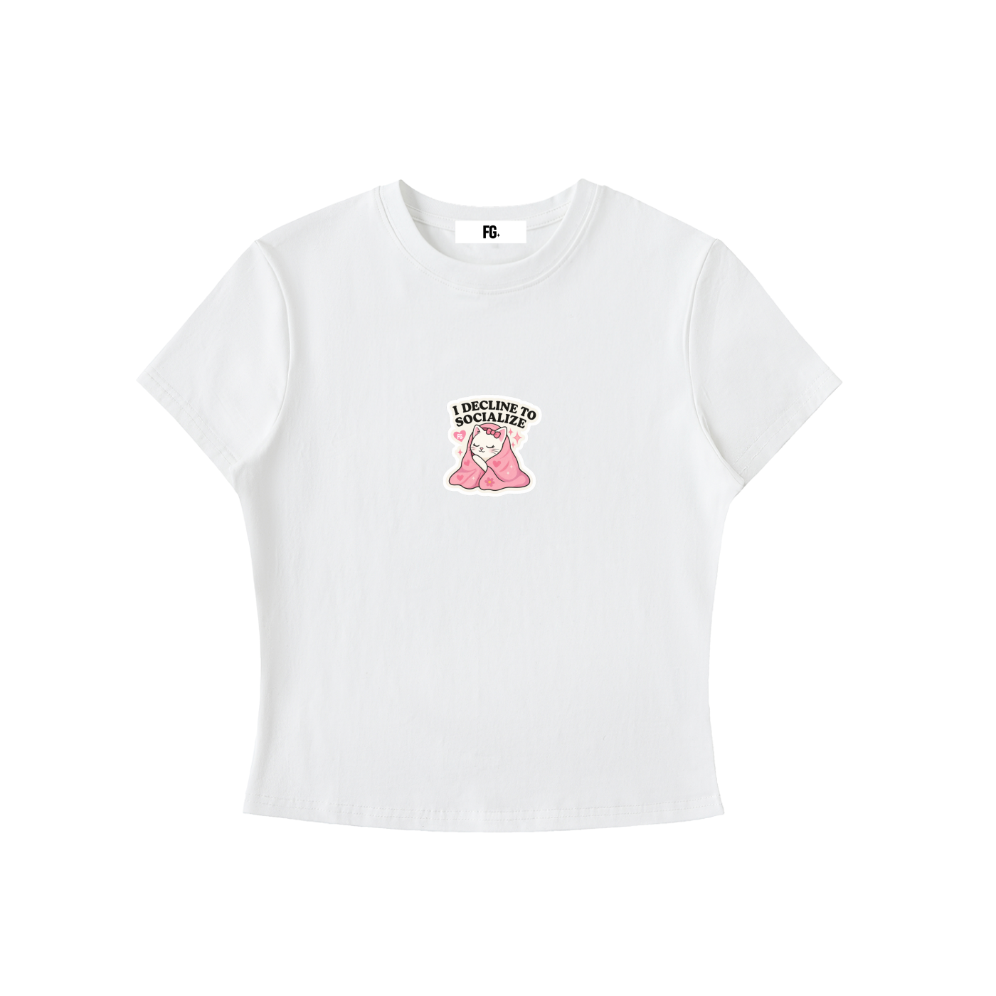 I decline to Socialize Bodycon Crewneck T-Shirt
