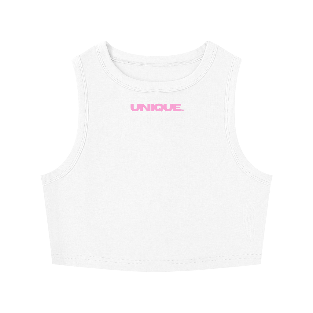 UNIQUE. Crewneck Crop Tank Top